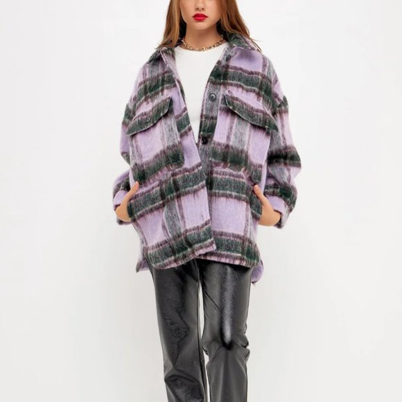 GREY LAB Jackets & Blazers - Grey Lab Oversized Plaid Shacket NWOT